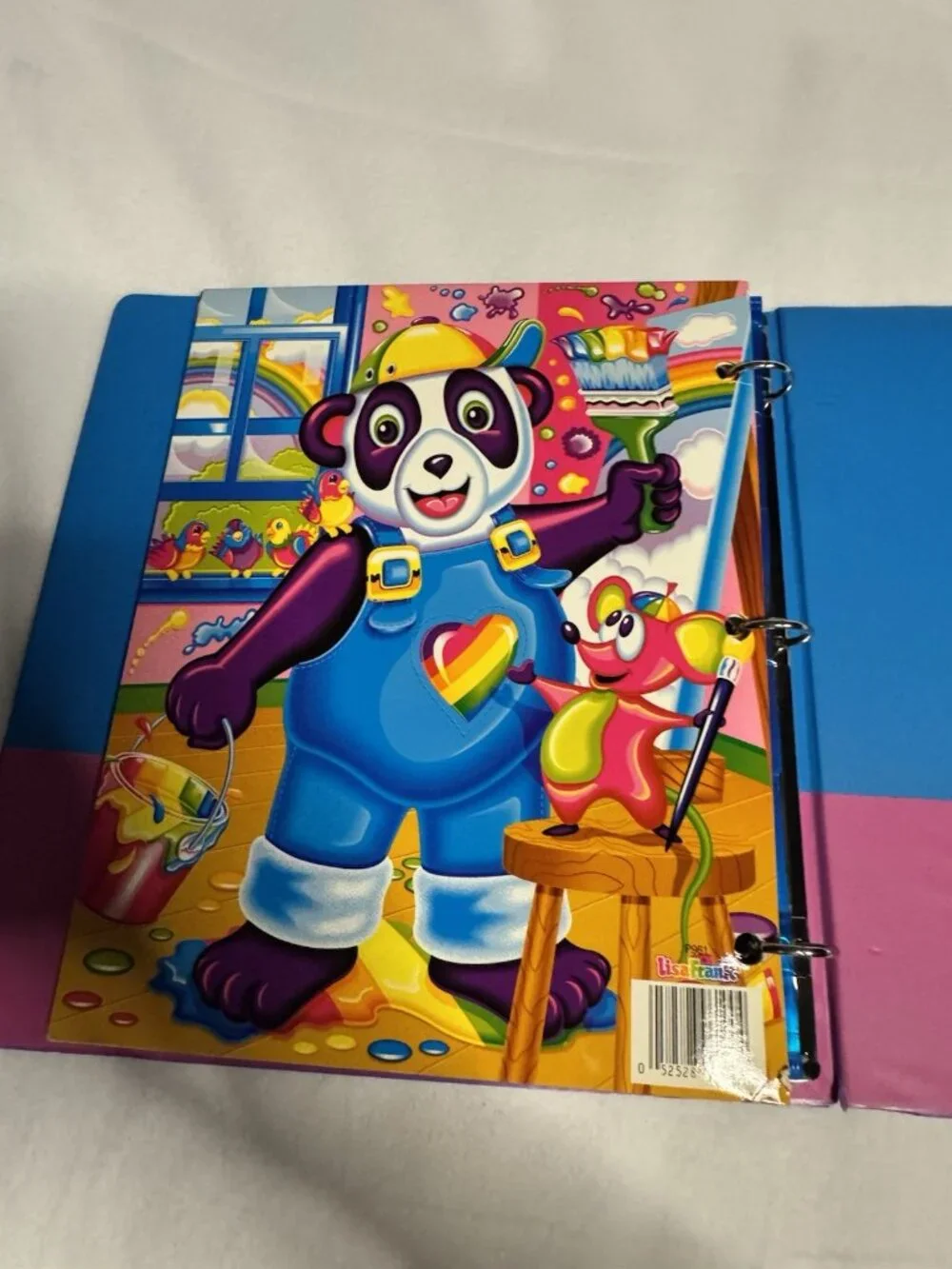 Vintage Lisa Frank Princess Pearl Dog Trapper Keeper Binder Folders Stickers Lot